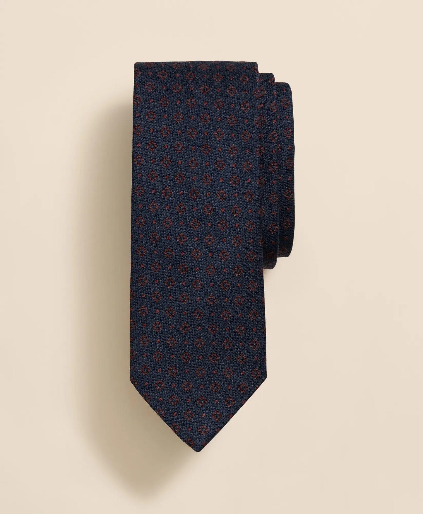 Wool-Silk Alternating Dot & Square Tie | Brooks Brothers on sale