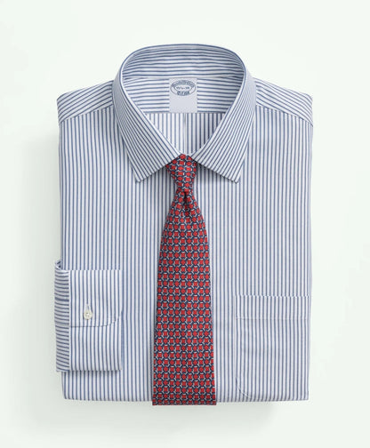 Brooks Brothers Explorer Collection Non-Iron Twill Ainsley Collar, Stripe Dress Shirt | Brooks Brothers cheap