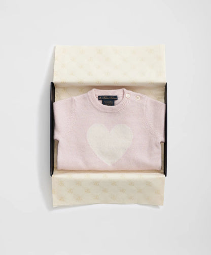Cashmere Heart Motif Onesie | Brooks Brothers discount