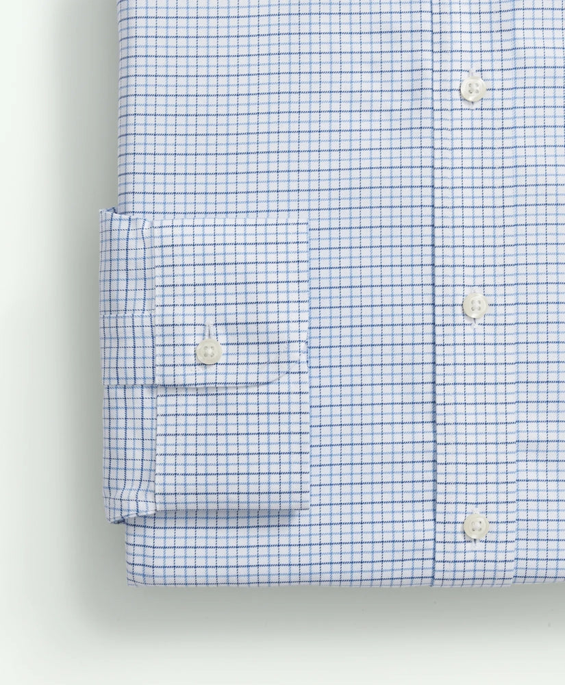 Brooks Brothers Explorer Collection Non-Iron Twill Ainsley Collar, Check Dress Shirt | Brooks Brothers online shop