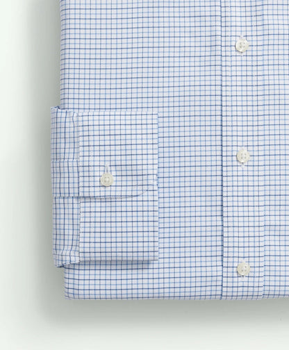 Brooks Brothers Explorer Collection Non-Iron Twill Ainsley Collar, Check Dress Shirt | Brooks Brothers online shop