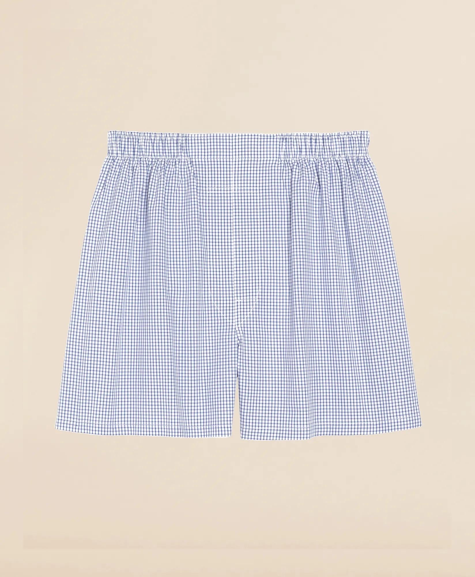 Cotton Broadcloth Small Check Boxers | Brooks Brothers discount