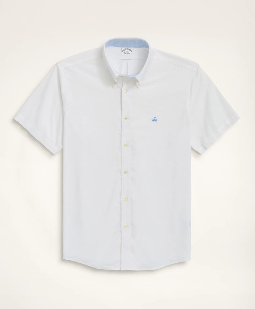 Stretch Non-Iron Oxford Button-Down Collar Short-Sleeve Sport Shirt | Brooks Brothers online shop - US 8093
