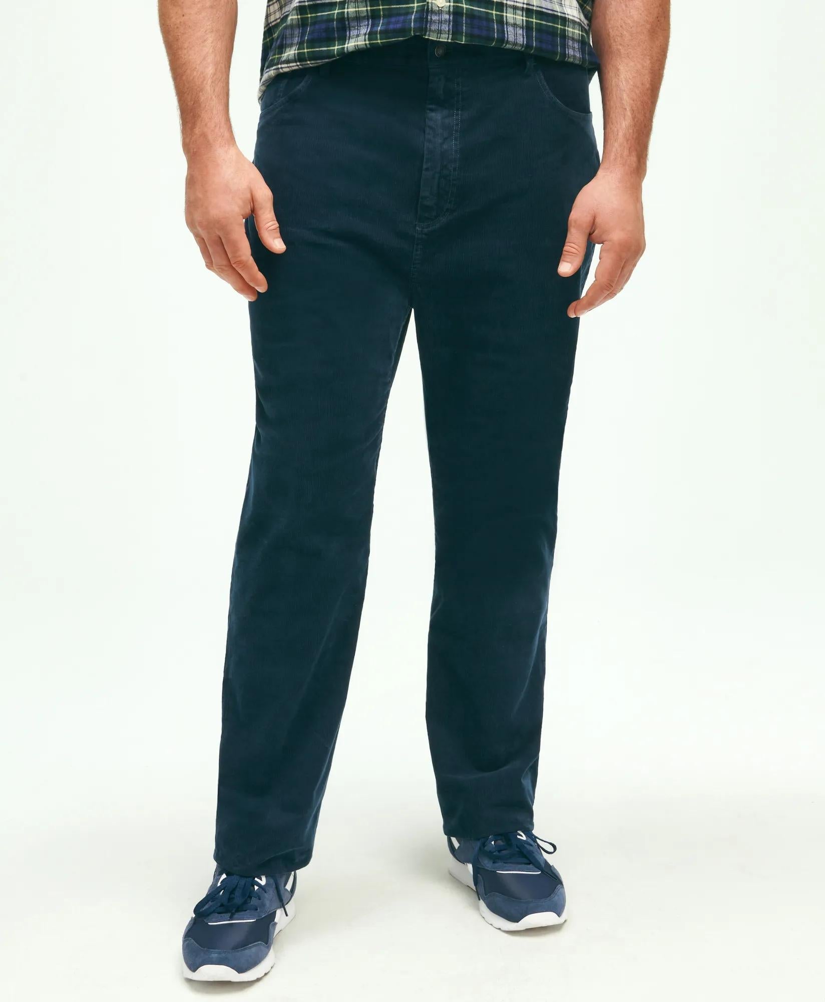 Big & Tall Five-Pocket Stretch Corduroy Cotton Pants | Brooks Brothers on sale