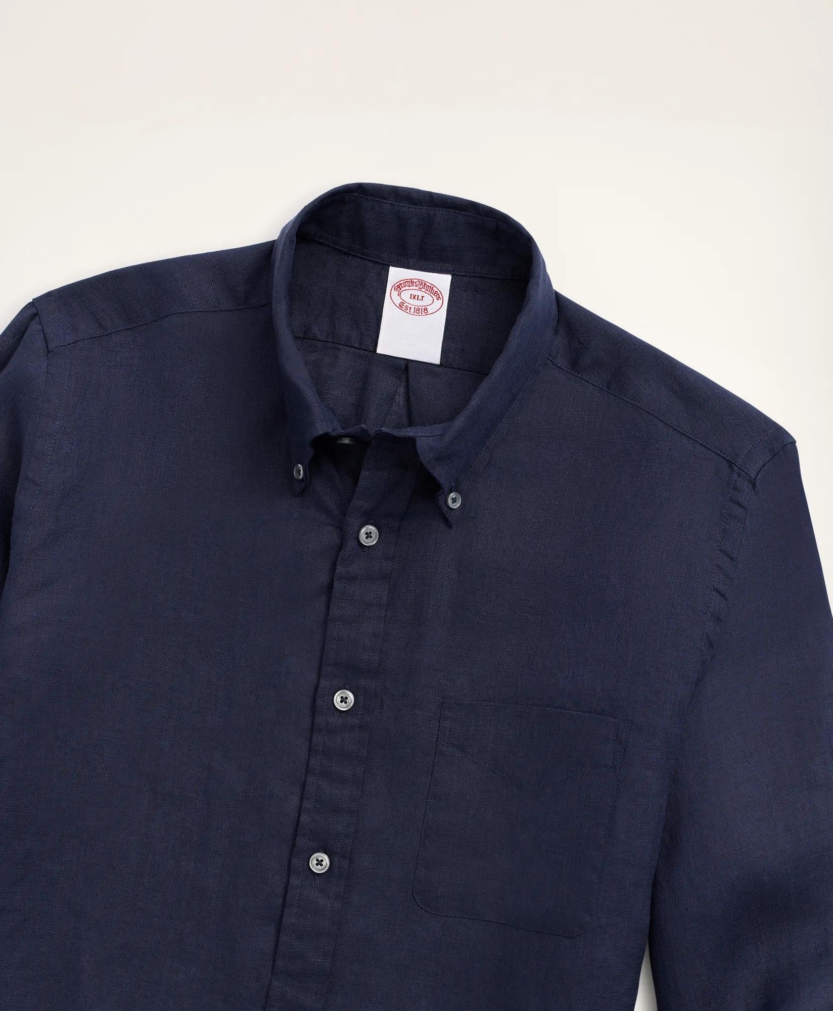 Big & Tall Sport Shirt, Irish Linen | Brooks Brothers on sale