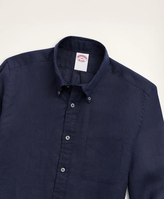 Big & Tall Sport Shirt, Irish Linen | Brooks Brothers on sale