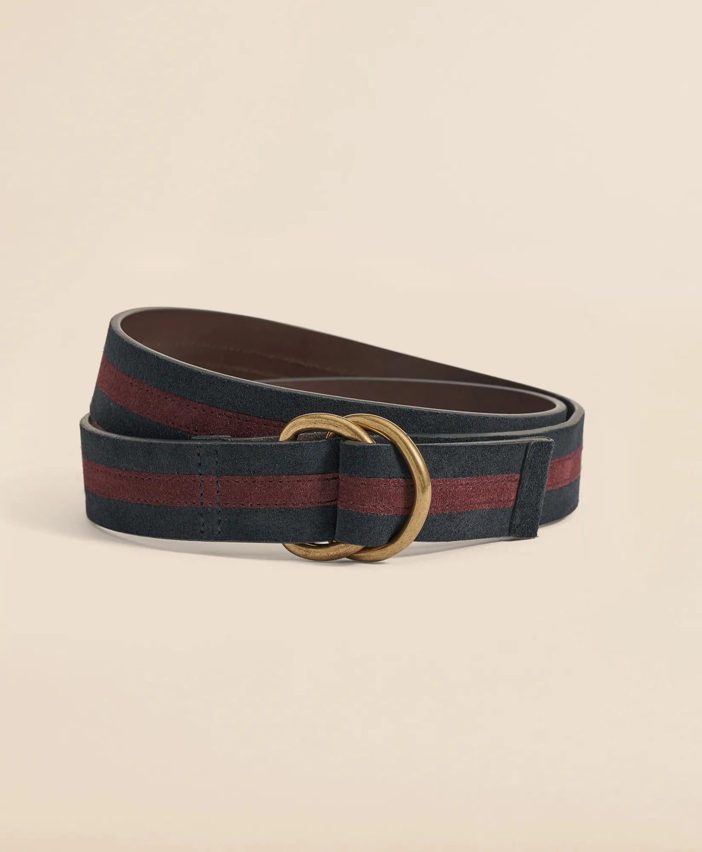 Suede Stripe D-Ring Belt | Brooks Brothers discount