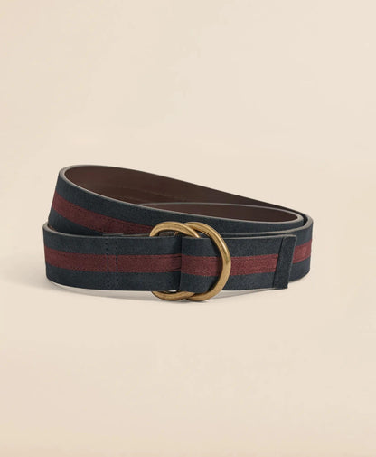 Suede Stripe D-Ring Belt | Brooks Brothers discount