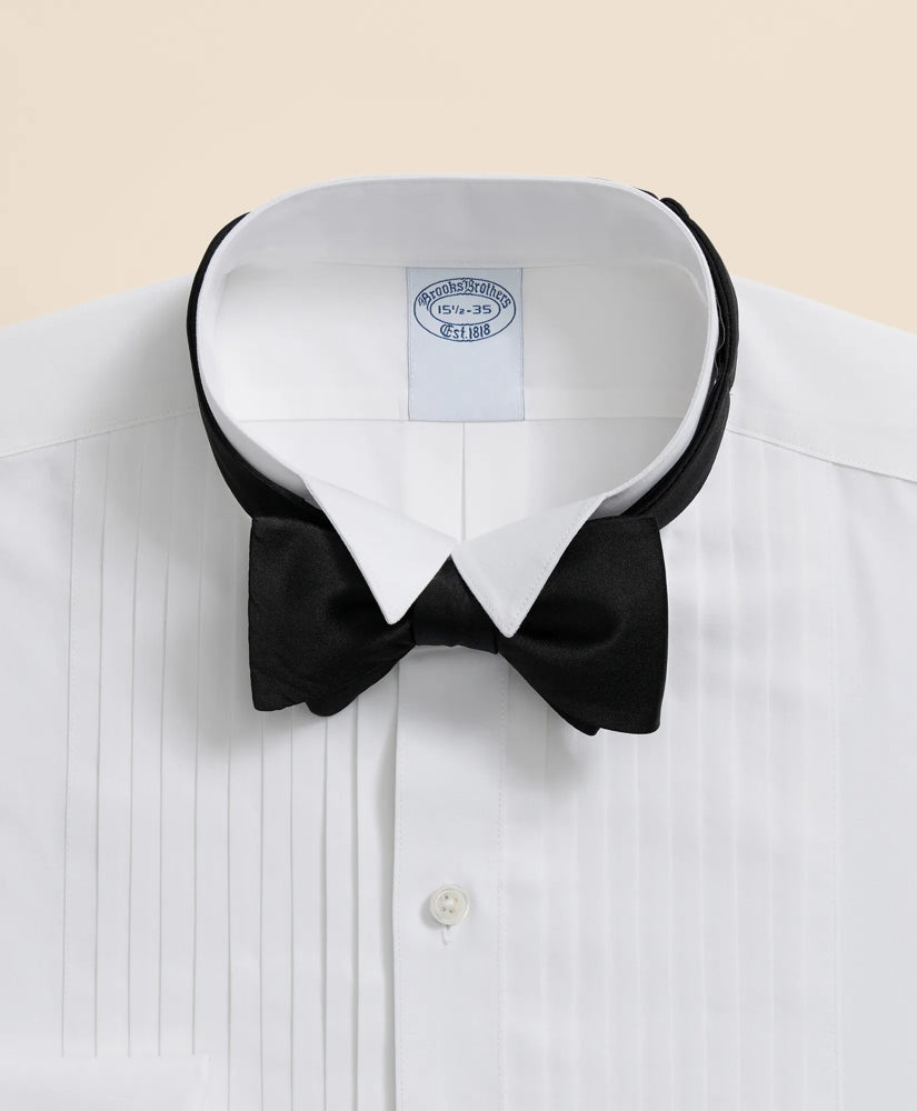 Stretch Supima® Cotton Broadcloth Wing Collar, Tuxedo Shirt | Brooks Brothers for sale