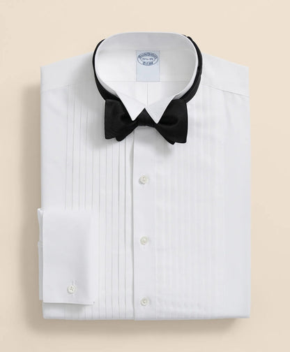 Stretch Supima® Cotton Broadcloth Wing Collar, Tuxedo Shirt | Brooks Brothers for sale