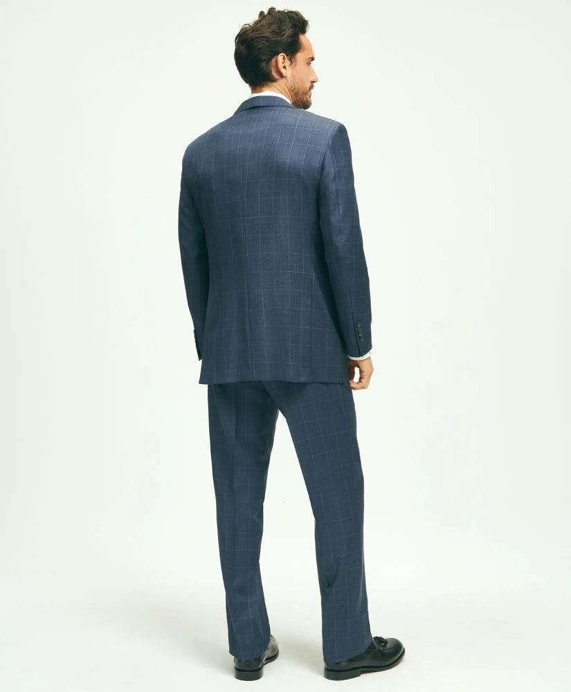 Traditional Fit Wool Windowpane 1818 Suit | Brooks Brothers online