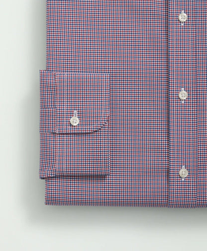 Big & Tall Stretch Supima® Cotton Non-Iron Poplin Polo Button-Down Collar, Checked Dress Shirt | Brooks Brothers cheap