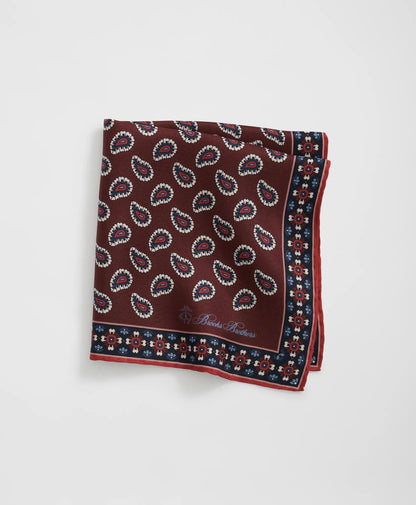 Paisley Silk Pocket Square | Brooks Brothers cheap