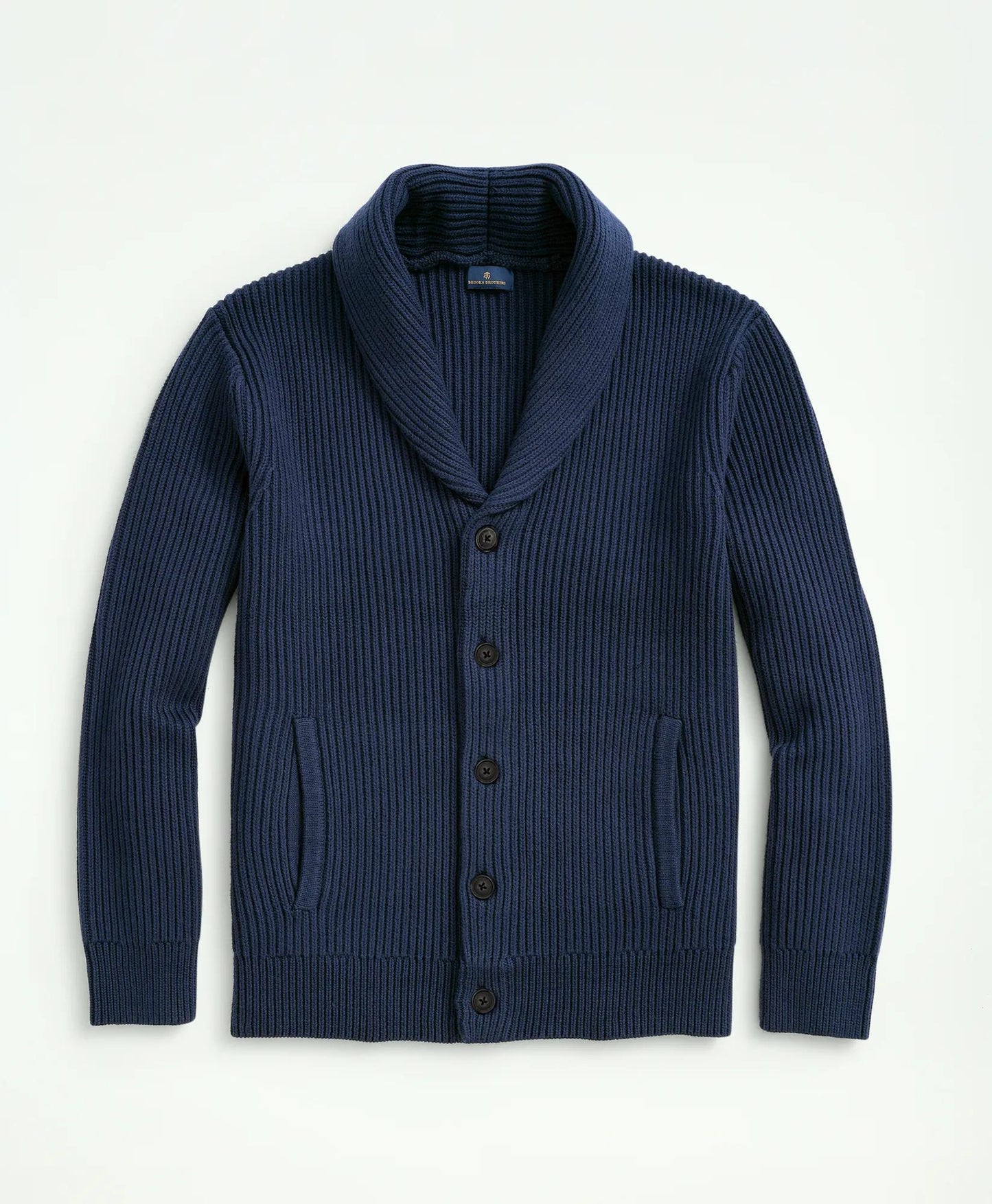 Ribbed Cotton Shawl Collar Cardigan | Brooks Brothers on sale
