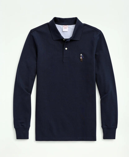 Henry Supima® Long-Sleeve Polo Shirt | Brooks Brothers sale