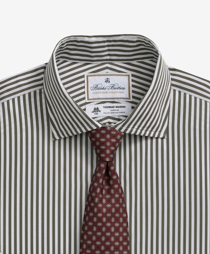 Brooks Brothers X Thomas Mason® Cotton English Collar, Striped Dress Shirt | Brooks Brothers online