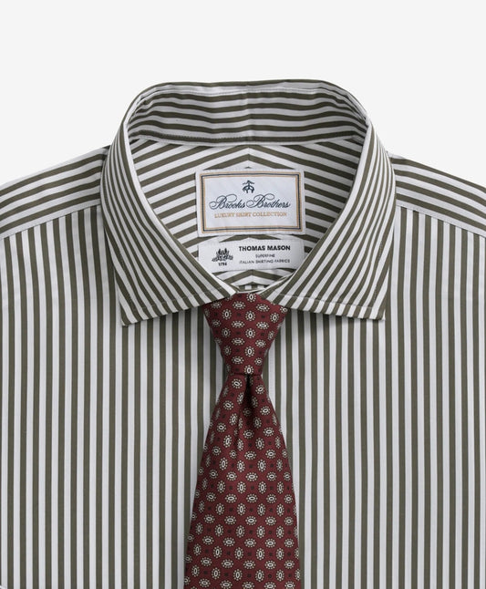 Brooks Brothers X Thomas Mason® Cotton English Collar, Striped Dress Shirt | Brooks Brothers online