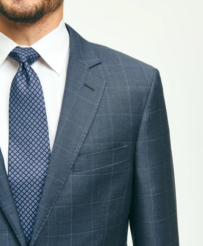 Traditional Fit Wool Windowpane 1818 Suit | Brooks Brothers online