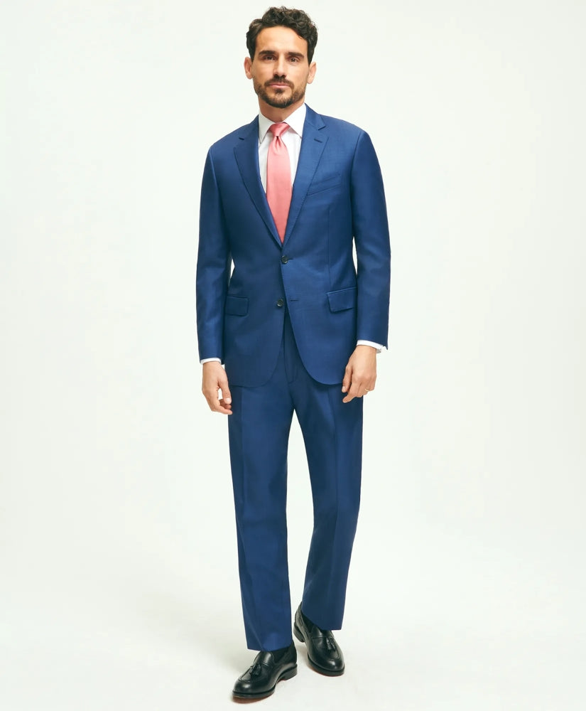 Traditional Fit Wool Sharkskin 1818 Suit | Brooks Brothers for sale
