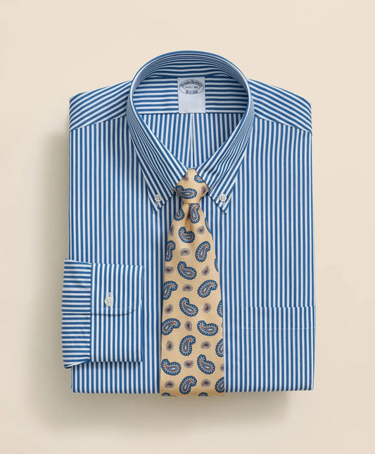 Pure Supima® Cotton Regular-Finish Polo Button Down Collar, Candy Stripe Dress Shirt | Brooks Brothers online