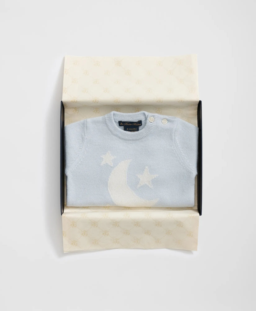 Cashmere Moon Motif Onesie | Brooks Brothers sale