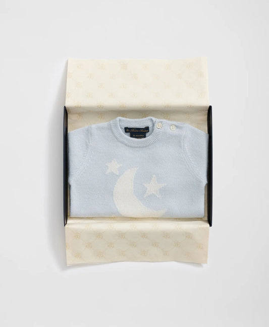 Cashmere Moon Motif Onesie | Brooks Brothers sale