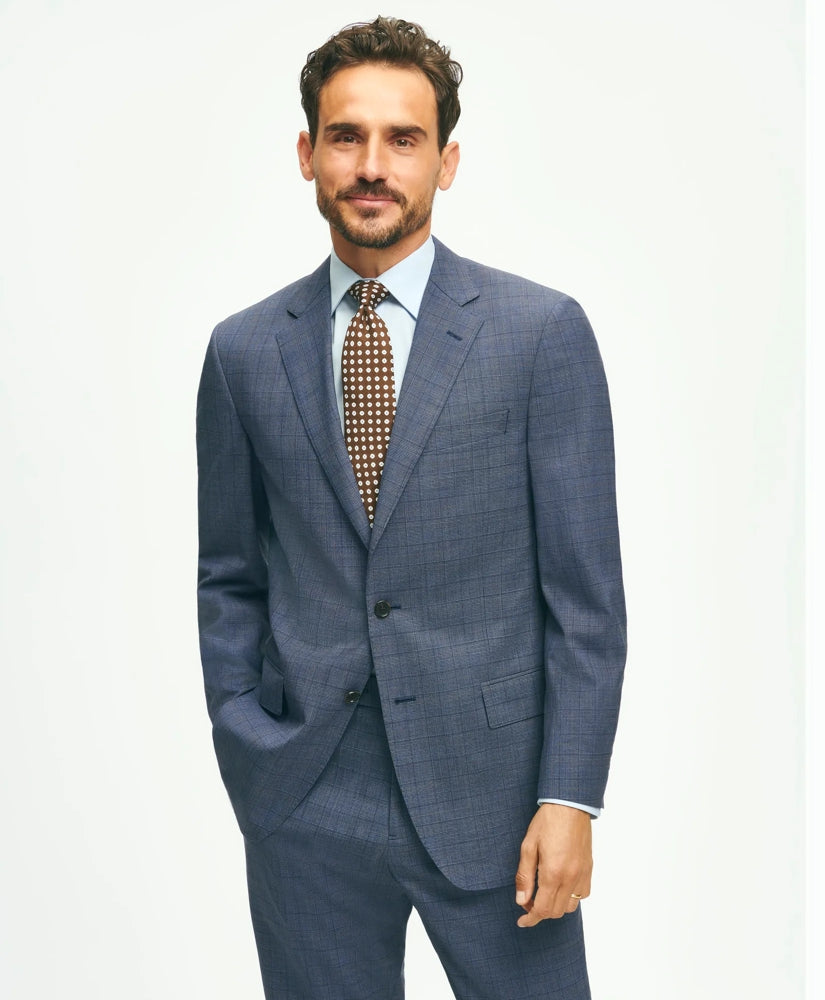 Traditional Fit Wool Checked 1818 Suit | Brooks Brothers cheap