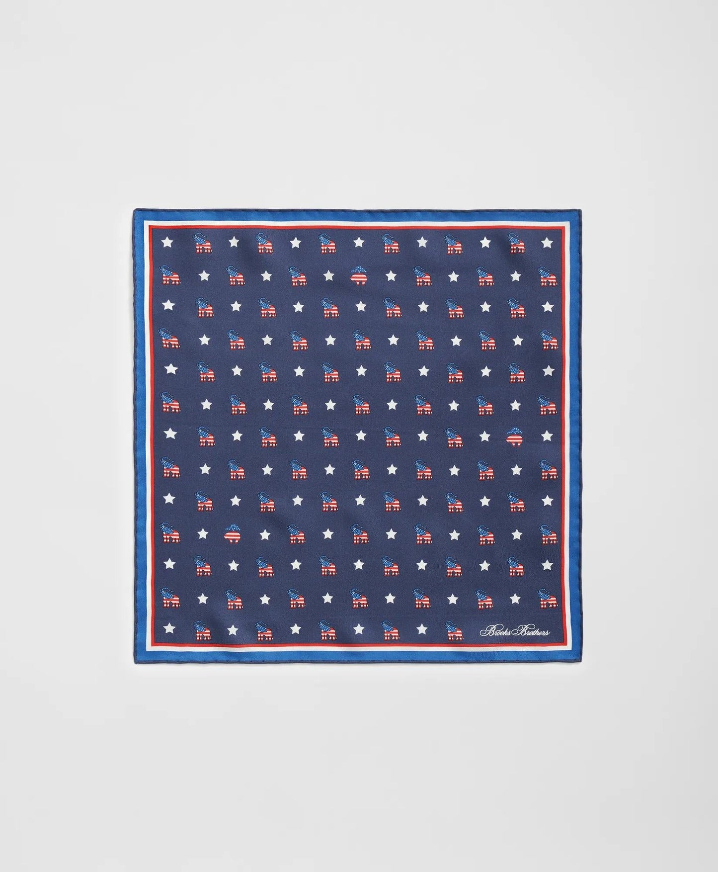 Elephant Motif Silk Pocket Square | Brooks Brothers cheap