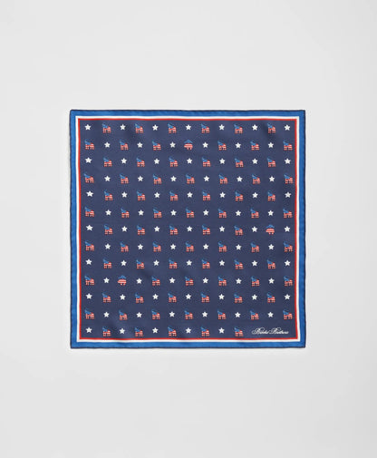 Elephant Motif Silk Pocket Square | Brooks Brothers cheap