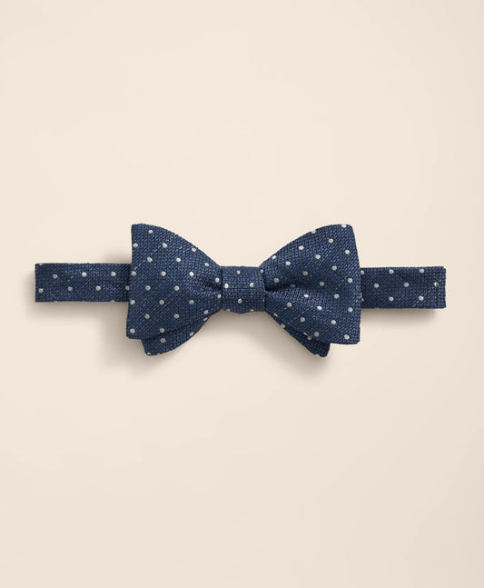 Silk-Linen Mini Dot Bow Tie | Brooks Brothers online