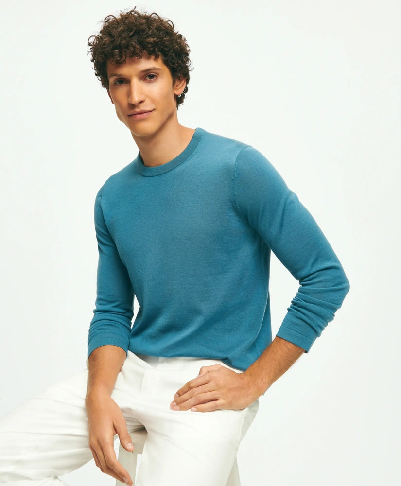 Lightweight Luxe All-Season Sweater, Crewneck | Brooks Brothers for sale - US 5847