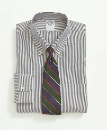 Stretch Supima® Cotton Non-Iron Pinpoint Oxford Button-Down Collar, Candy Stripe Dress Shirt | Brooks Brothers online - US 3187