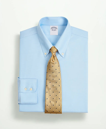 Stretch Supima® Cotton Non-Iron Twill Button-Down Collar Dress Shirt | Brooks Brothers online shop - US 6351