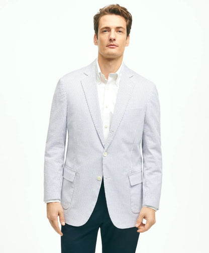Classic Fit Stretch Cotton Seersucker Sport Coat | Brooks Brothers on sale