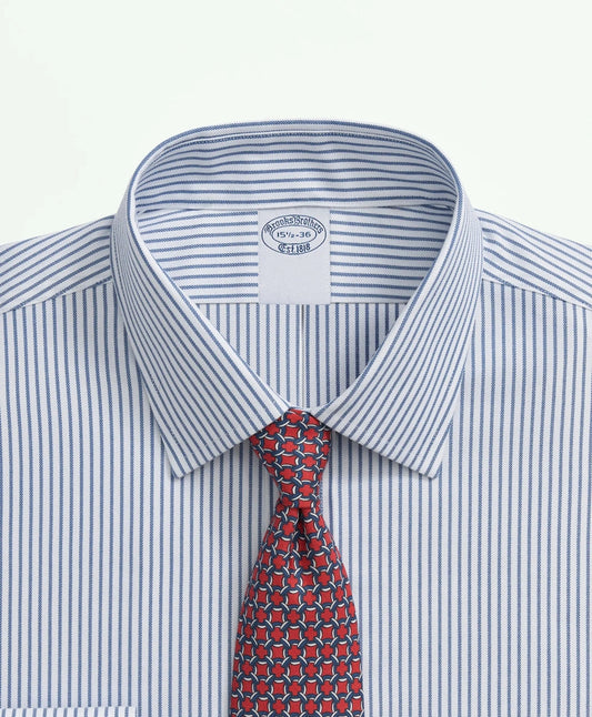 Brooks Brothers Explorer Collection Non-Iron Twill Ainsley Collar, Stripe Dress Shirt | Brooks Brothers cheap