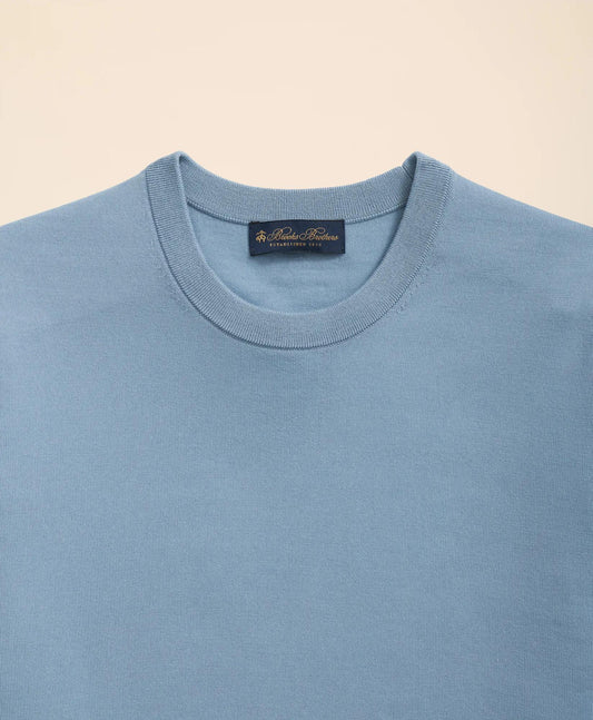 Lightweight Luxe All-Season Sweater, Short Sleeve Crewneck | Brooks Brothers online