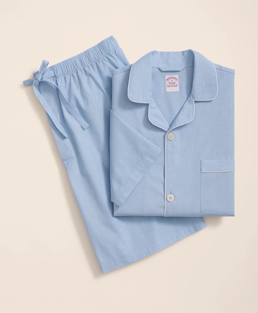 Cotton Broadcloth Short Pajamas | Brooks Brothers on sale