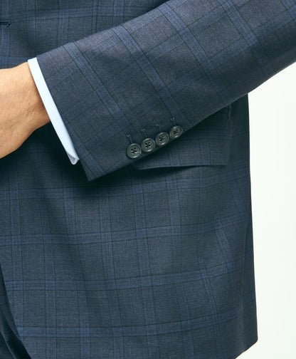 Traditional Fit Wool Checked 1818 Suit | Brooks Brothers on sale