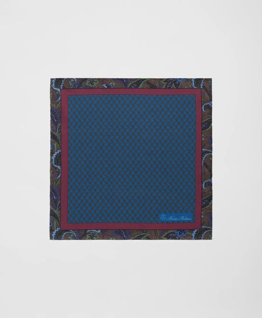 Paisley Border Silk Pocket Square | Brooks Brothers on sale