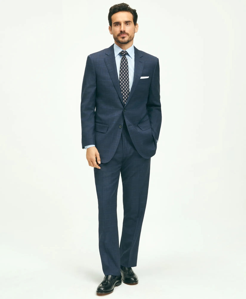 Traditional Fit Wool Checked 1818 Suit | Brooks Brothers on sale