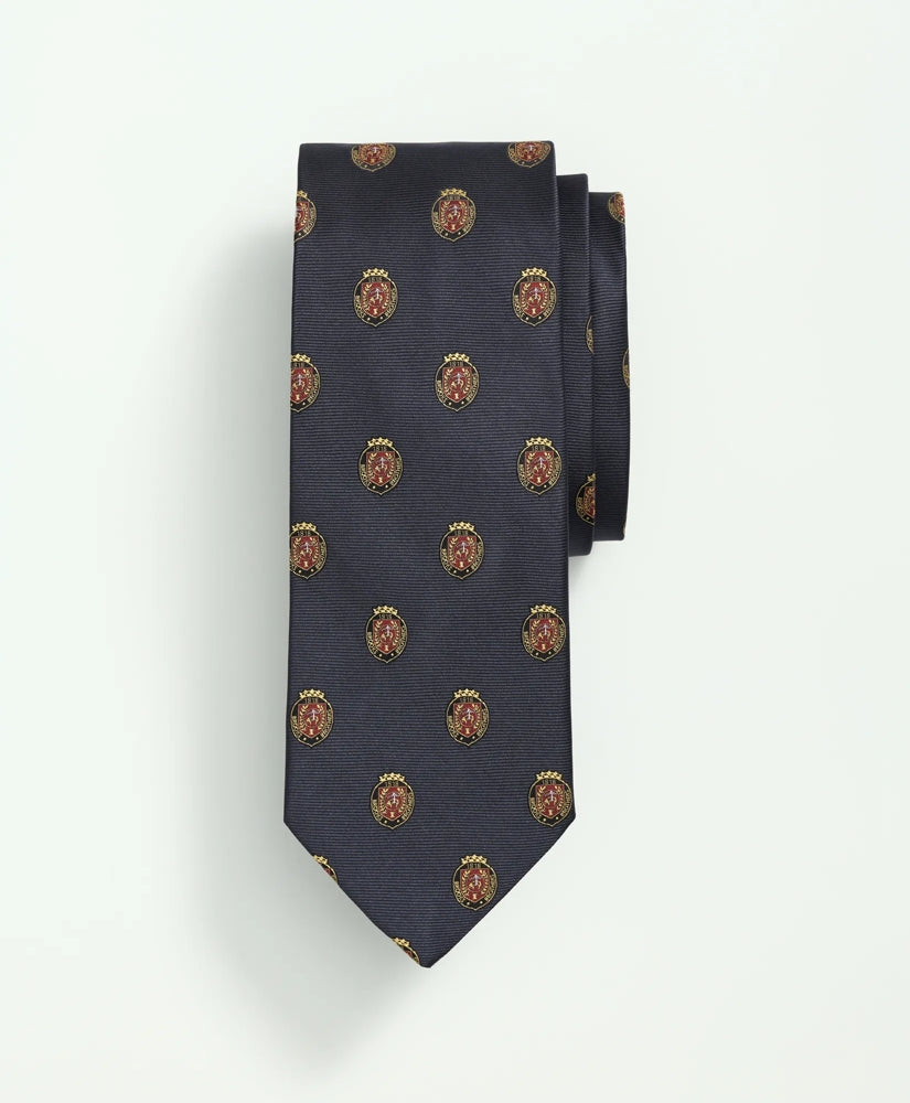Silk BB Crest Embroidered Tie | Brooks Brothers online shop - US 2539