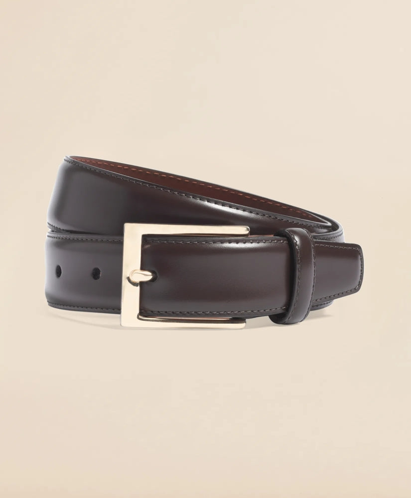 Gold Buckle Leather Dress Belt | Brooks Brothers cheap - US 3478