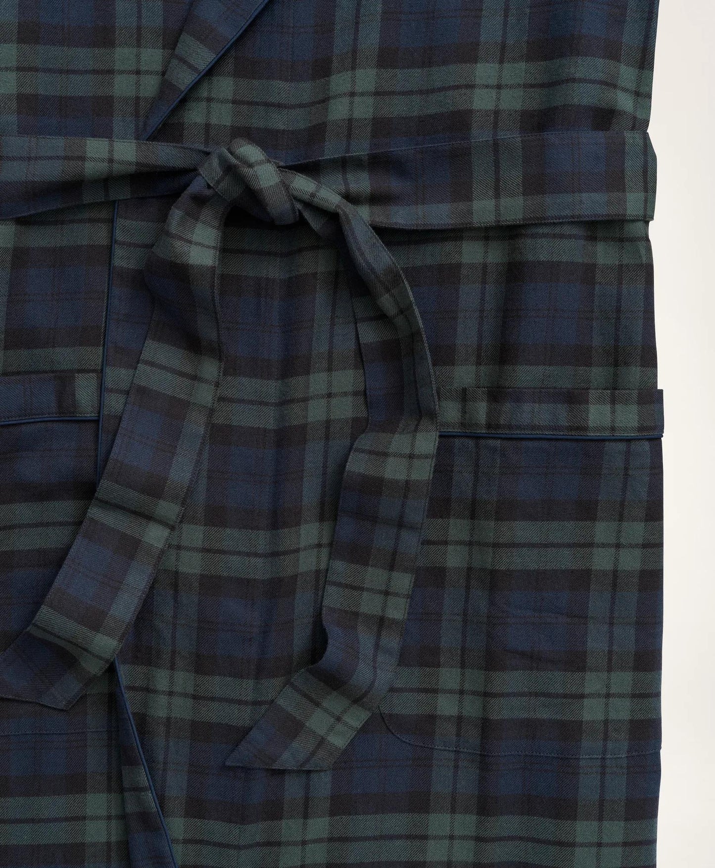 Cotton Flannel Black Watch Robe | Brooks Brothers online