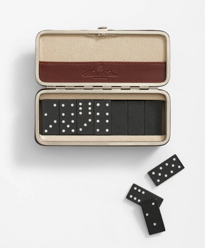 Travel Dominoes Game With Calfskin Case | Brooks Brothers discount