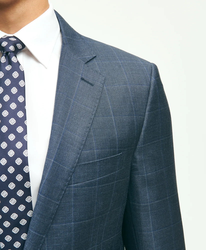 Classic Fit Wool Windowpane 1818 Suit | Brooks Brothers online shop