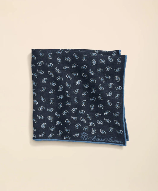 Linen Paisley Pocket Square | Brooks Brothers for sale