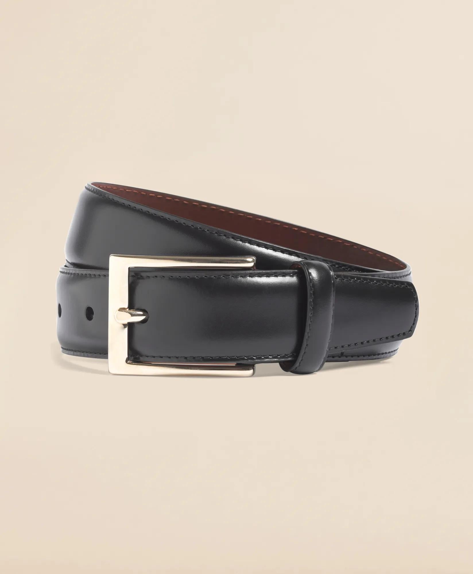 Gold Buckle Leather Dress Belt | Brooks Brothers cheap