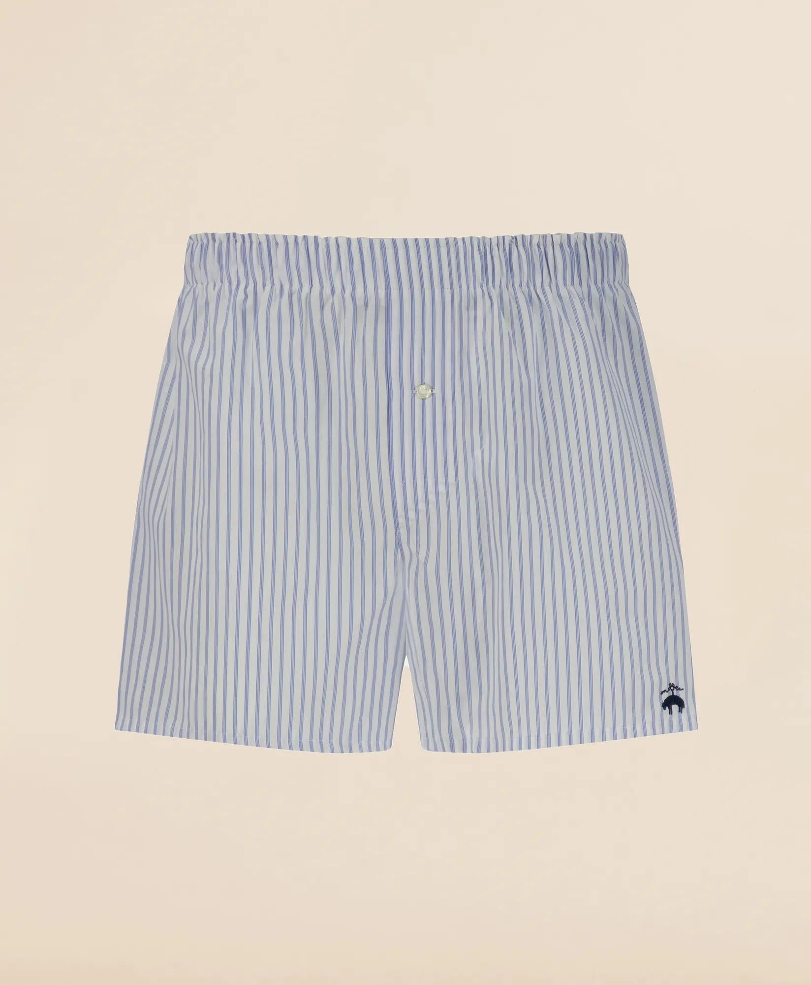 Slim Fit Cotton Broadcloth Striped Boxers | Brooks Brothers on sale