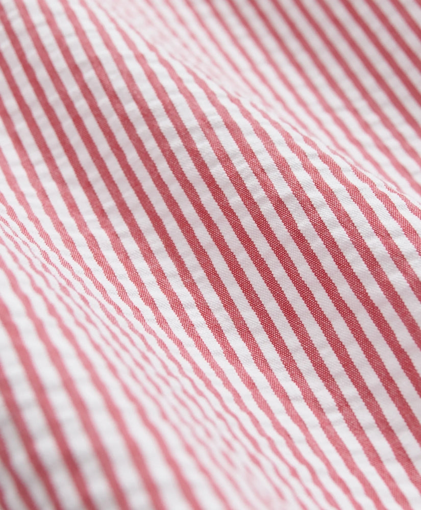 Washed Cotton Seersucker Button-Down Collar, Stripe Short-Sleeve Sport Shirt | Brooks Brothers cheap