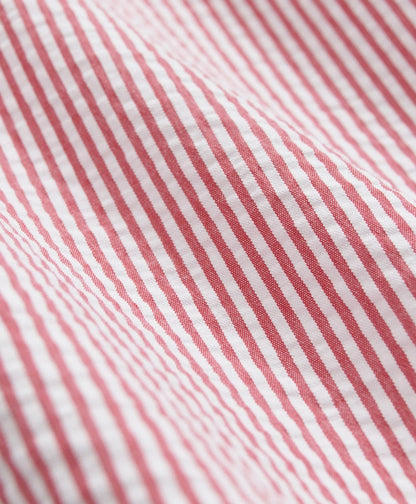 Washed Cotton Seersucker Button-Down Collar, Stripe Short-Sleeve Sport Shirt | Brooks Brothers cheap